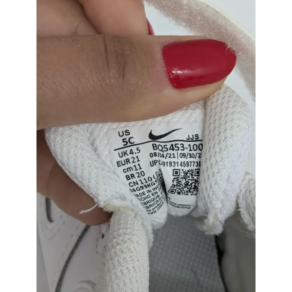 NIKE AIR FORCE 1 LOW RISE WHITE/WHITE SNEAKERS SHOES UNISEX  SIZE 5C TODDLER
